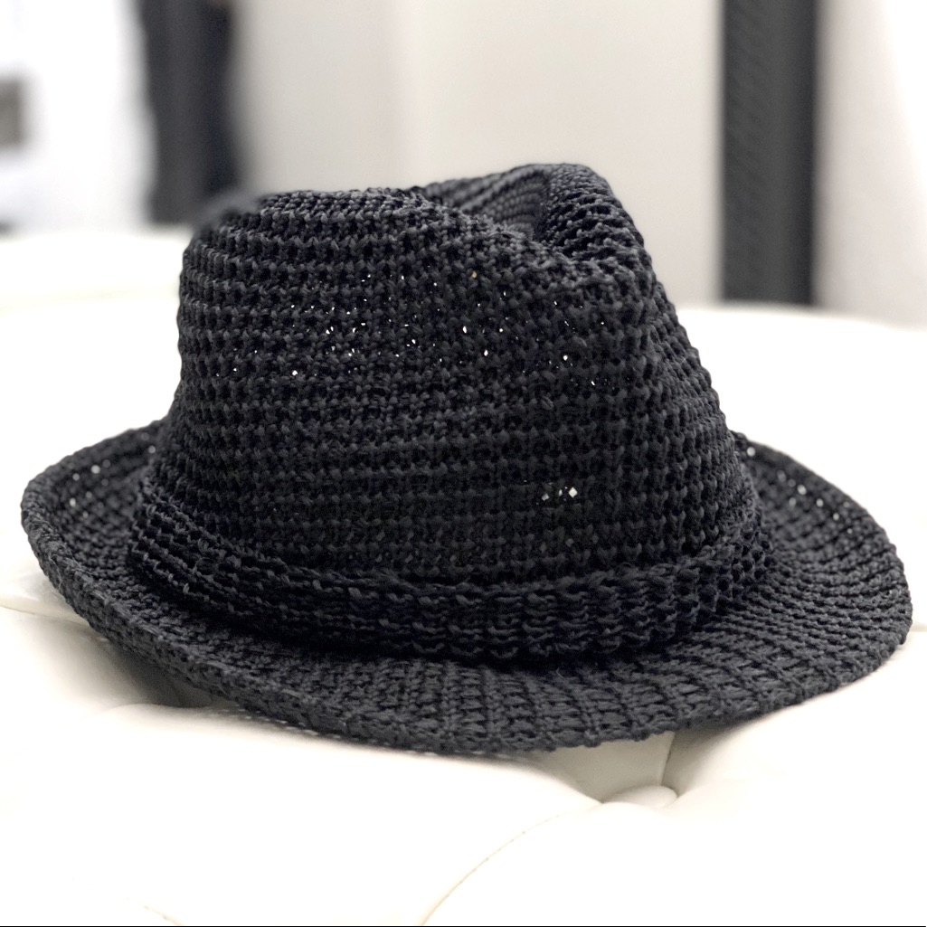 Black Knit Fedora